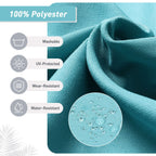 Aoodor Terrassen-Hochlehnen-Stuhlkissen-Set, 4-teilig, 46 x 21 x 4 Zoll (nur Kissen)