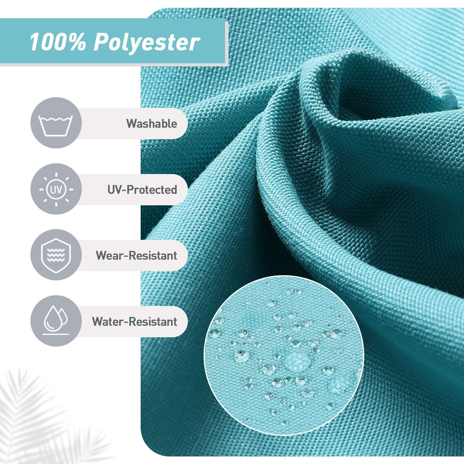 Aoodor Terrassen-Hochlehnen-Stuhlkissen-Set, 4-teilig, 46 x 21 x 4 Zoll (nur Kissen)