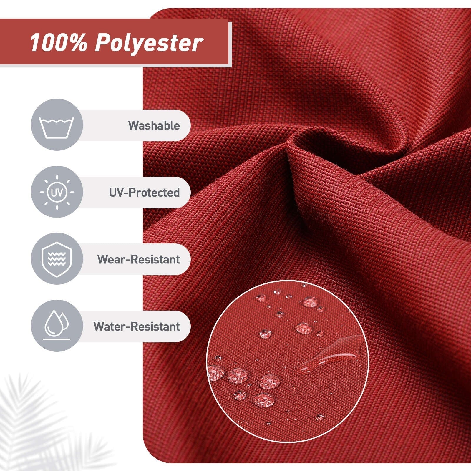 Aoodor Terrassen-Hochlehnen-Stuhlkissen-Set, 4-teilig, 46 x 21 x 4 Zoll (nur Kissen)