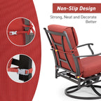 Aoodor Terrassen-Hochlehnen-Stuhlkissen-Set, 4-teilig, 46 x 21 x 4 Zoll (nur Kissen)