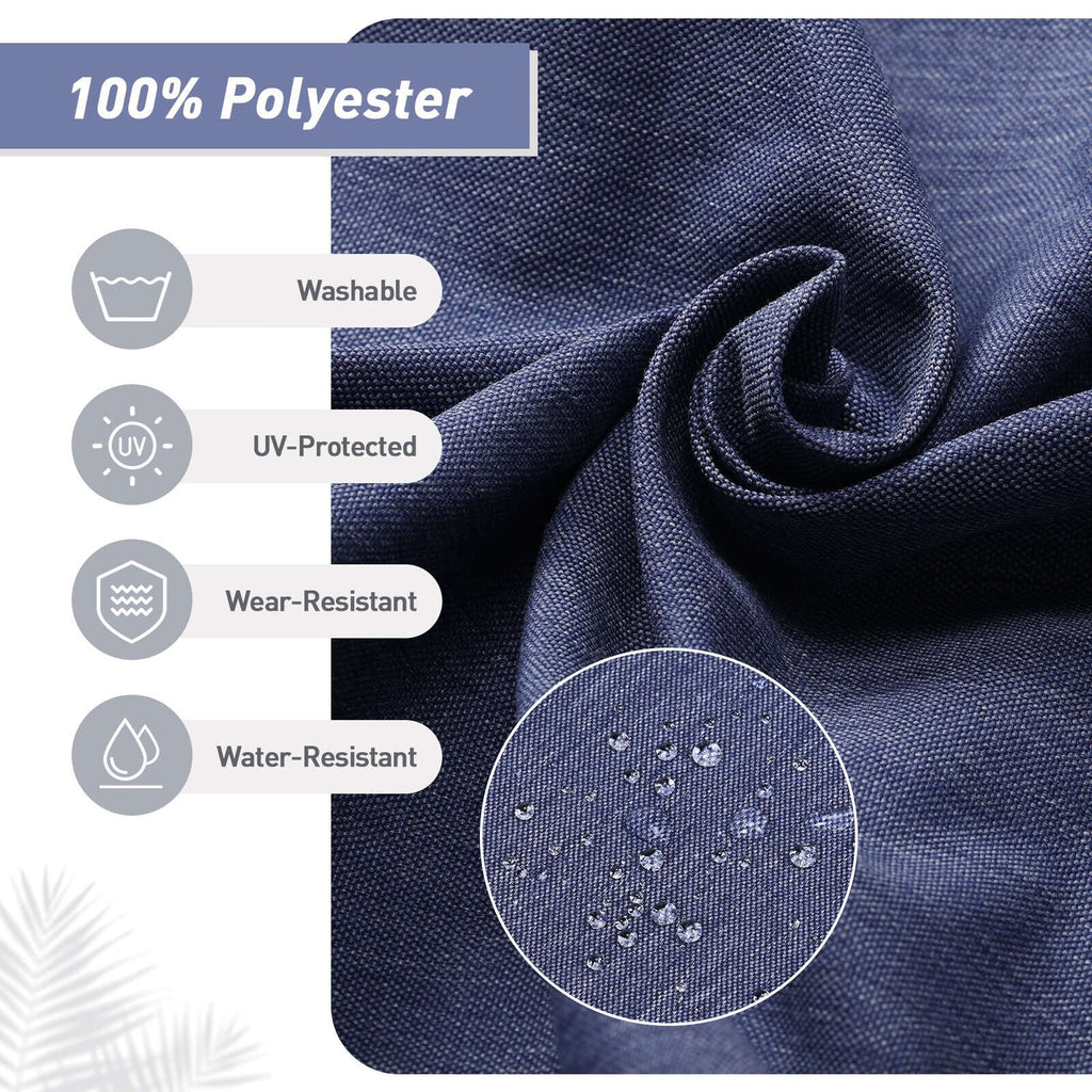 Aoodor Terrassen-Hochlehnen-Stuhlkissen-Set, 4-teilig, 46 x 21 x 4 Zoll (nur Kissen)