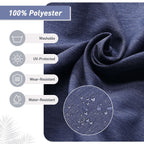 Aoodor Terrassen-Hochlehnen-Stuhlkissen-Set, 4-teilig, 46 x 21 x 4 Zoll (nur Kissen)