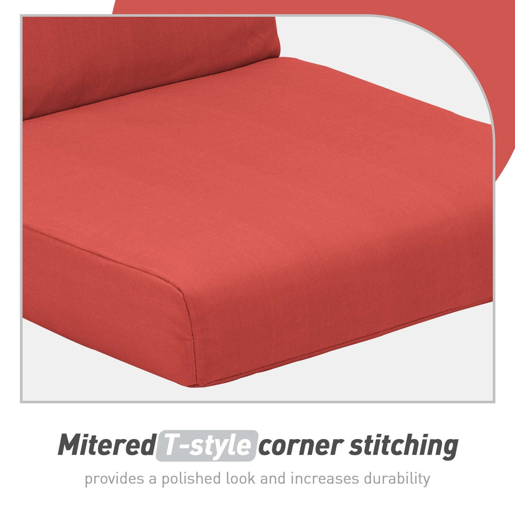 Aoodor Terrassen-Hochlehnen-Stuhlkissen-Set, 4-teilig, 46 x 21 x 4 Zoll (nur Kissen)