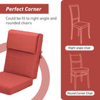 Aoodor Terrassen-Hochlehnen-Stuhlkissen-Set, 4-teilig, 46 x 21 x 4 Zoll (nur Kissen)