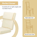 Aoodor Terrassen-Hochlehnen-Stuhlkissen-Set, 4-teilig, 46 x 21 x 4 Zoll (nur Kissen)