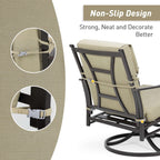 Aoodor Terrassen-Hochlehnen-Stuhlkissen-Set, 4-teilig, 46 x 21 x 4 Zoll (nur Kissen)