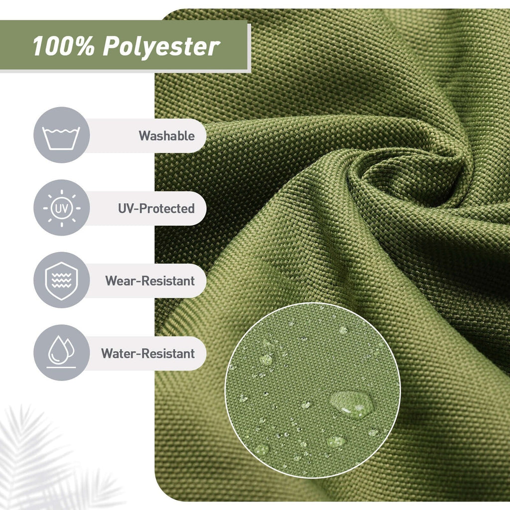 Aoodor Terrassen-Hochlehnen-Stuhlkissen-Set, 4-teilig, 46 x 21 x 4 Zoll (nur Kissen)