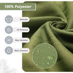 Aoodor Terrassen-Hochlehnen-Stuhlkissen-Set, 4-teilig, 46 x 21 x 4 Zoll (nur Kissen)