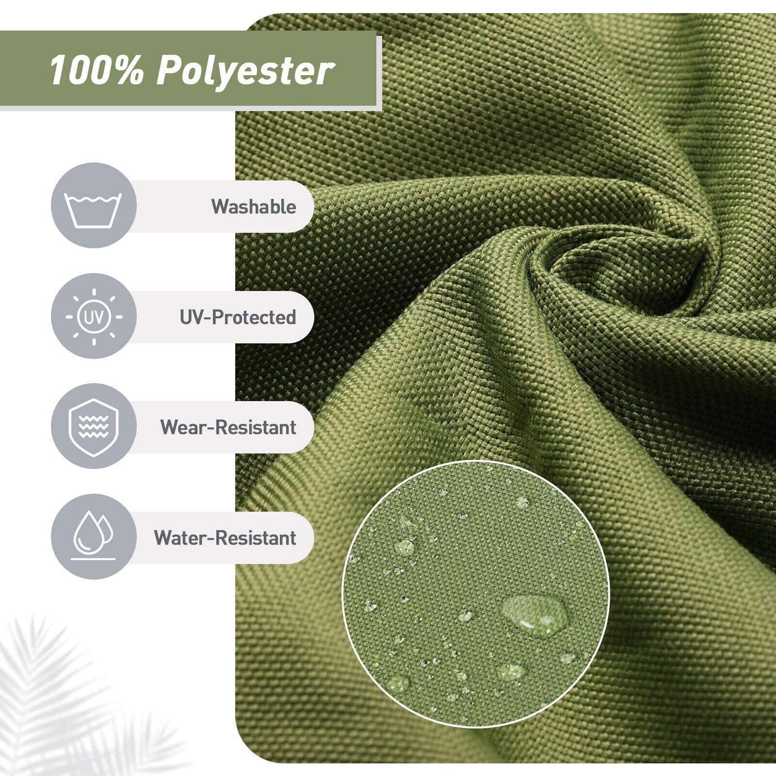 Aoodor Terrassen-Hochlehnen-Stuhlkissen-Set, 4-teilig, 46 x 21 x 4 Zoll (nur Kissen)