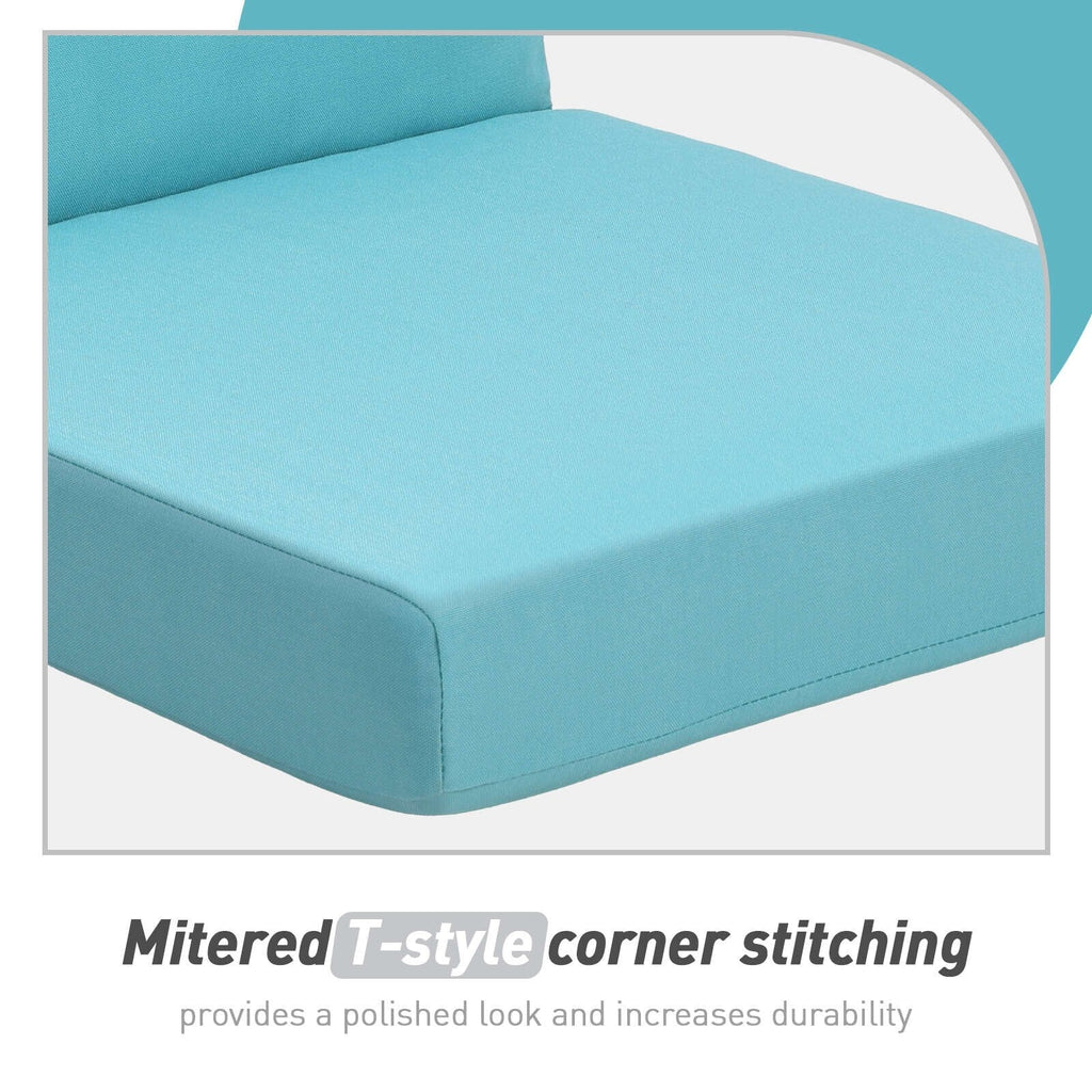 Aoodor Terrassen-Hochlehnen-Stuhlkissen-Set, 4-teilig, 46 x 21 x 4 Zoll (nur Kissen)