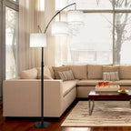 Dimmbare LED-Bogenstehleuchte, modernes schwarzes Modell mit 3 Leuchten