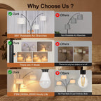 Dimmbare LED-Bogenstehleuchte, modernes schwarzes Modell mit 3 Leuchten