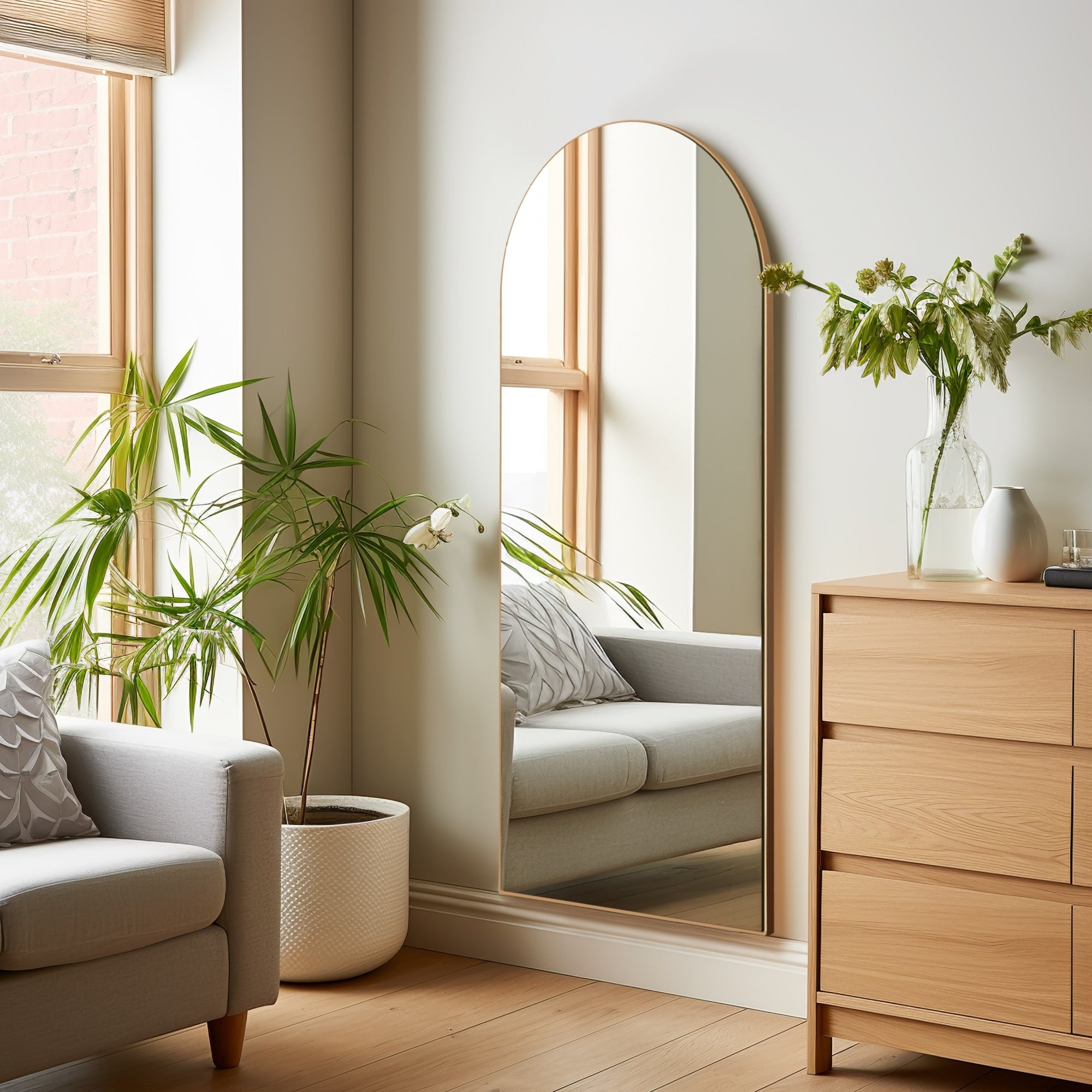 Dovelina Bogenförmiger Ganzkörper-Wandspiegel Standspiegel