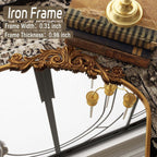 Gewölbter Ganzkörperspiegel mit barockem Blumendekor