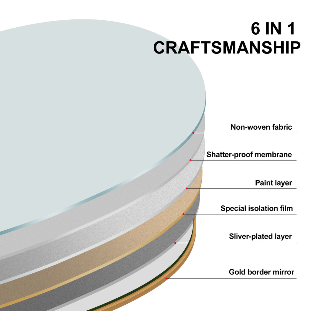 Gebogener, raumhoher Standspiegel aus Holz, Wandspiegel