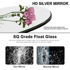 Gebogener, raumhoher Standspiegel aus Holz, Wandspiegel