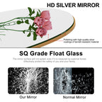 Gebogener, raumhoher Standspiegel aus Holz, Wandspiegel