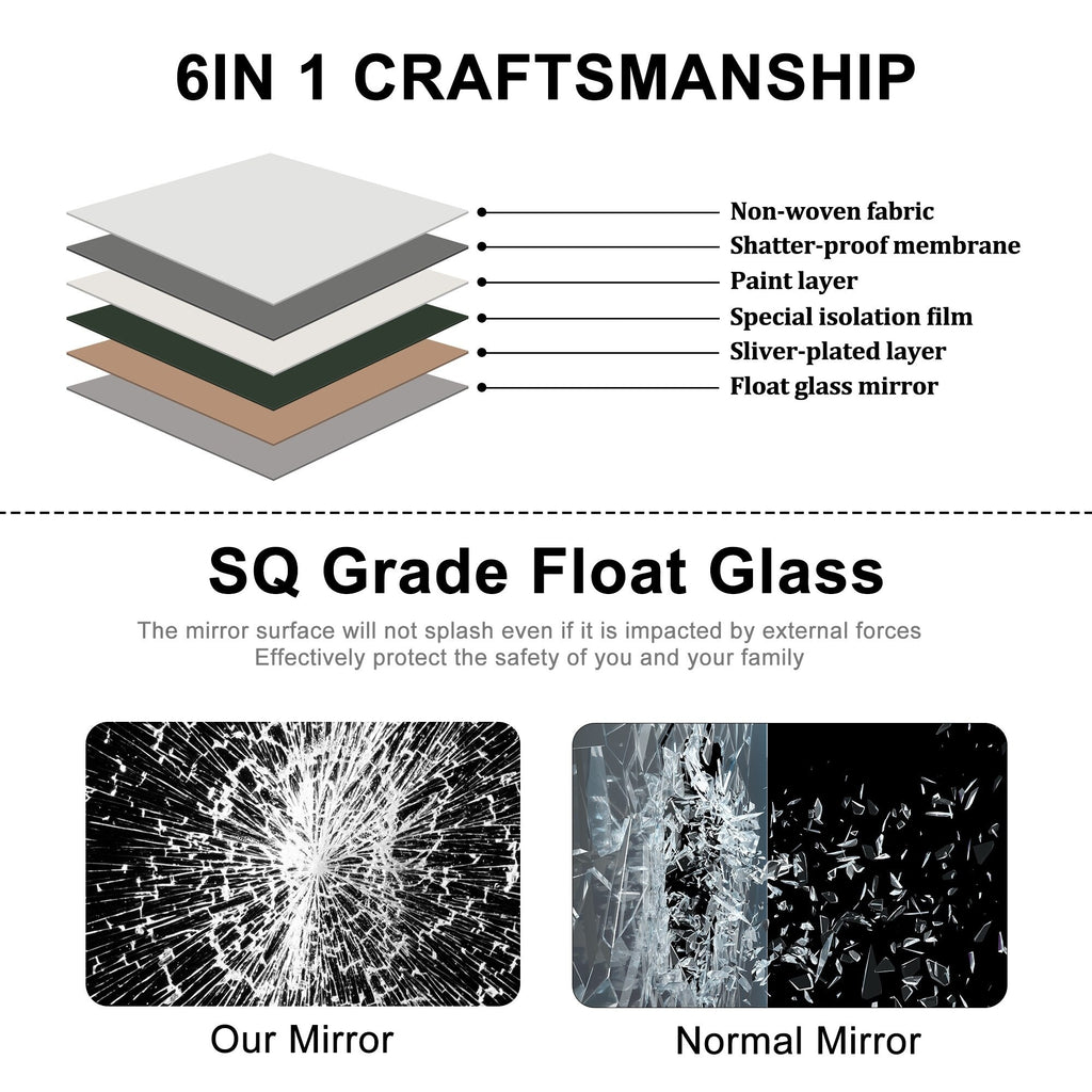 Gebogener, raumhoher Standspiegel aus Holz, Wandspiegel