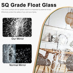 Gebogener, raumhoher Standspiegel aus Holz, Wandspiegel