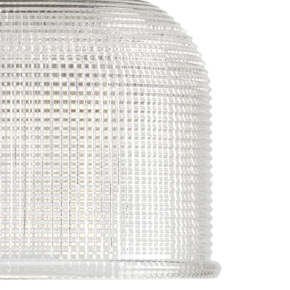 Archie Collection Dreiflammige Badezimmerleuchte im Küstenstil aus poliertem Chrom mit klarem, doppelt prismatischem Glas – 8,75 x 26,25 x 7,25