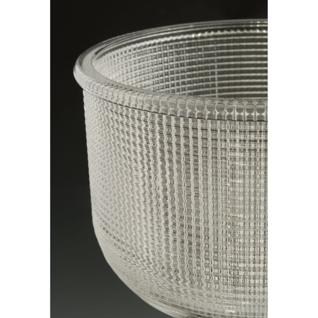 Archie Collection Dreiflammige Badezimmerleuchte im Küstenstil aus poliertem Chrom mit klarem, doppelt prismatischem Glas – 8,75 x 26,25 x 7,25