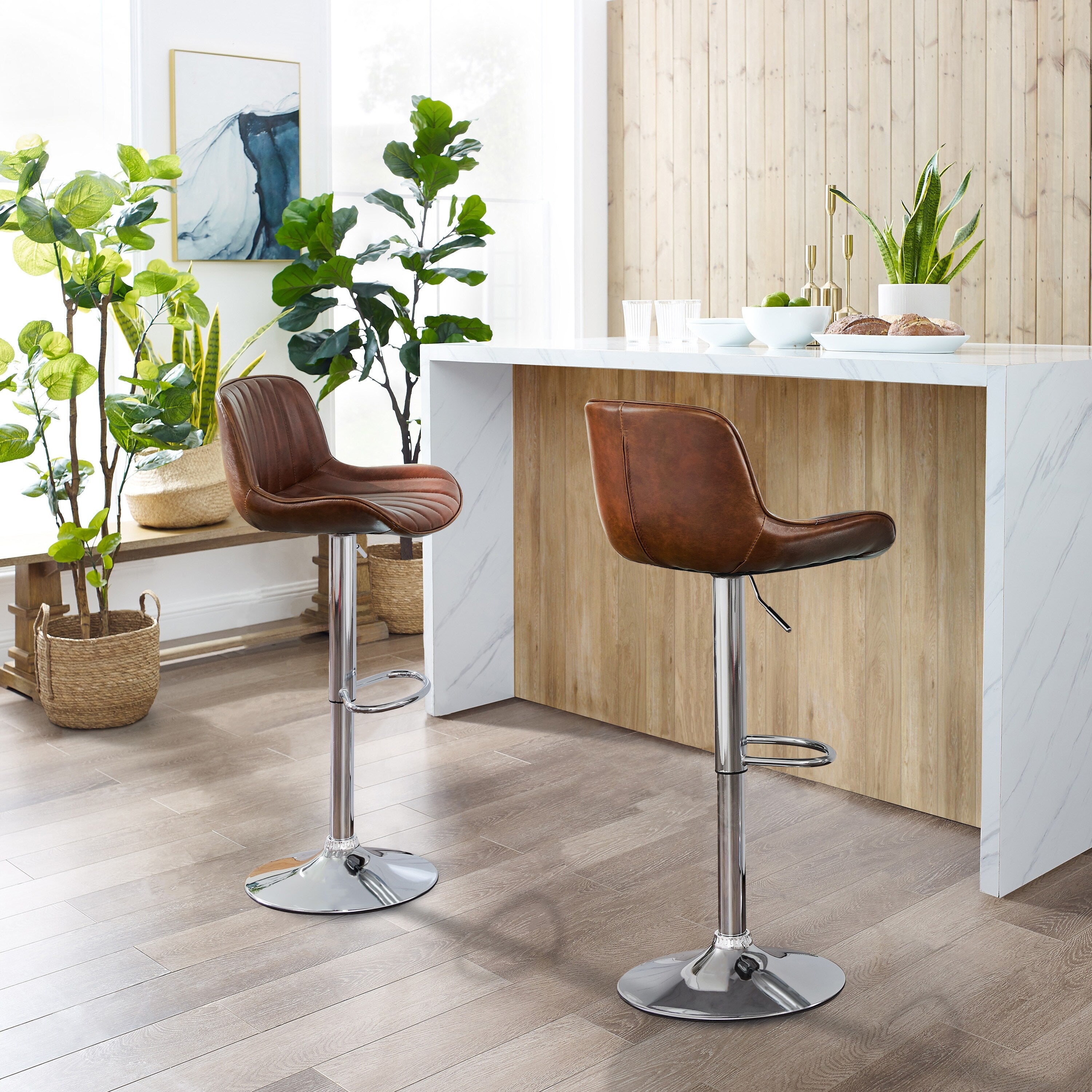 Art Leon höhenverstellbarer Drehhocker, 2er-Set