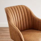 Art Leon Moderner Drehsessel fürs Homeoffice mit Holzbeinen