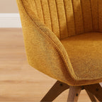 Art Leon Moderner Drehsessel fürs Homeoffice mit Holzbeinen