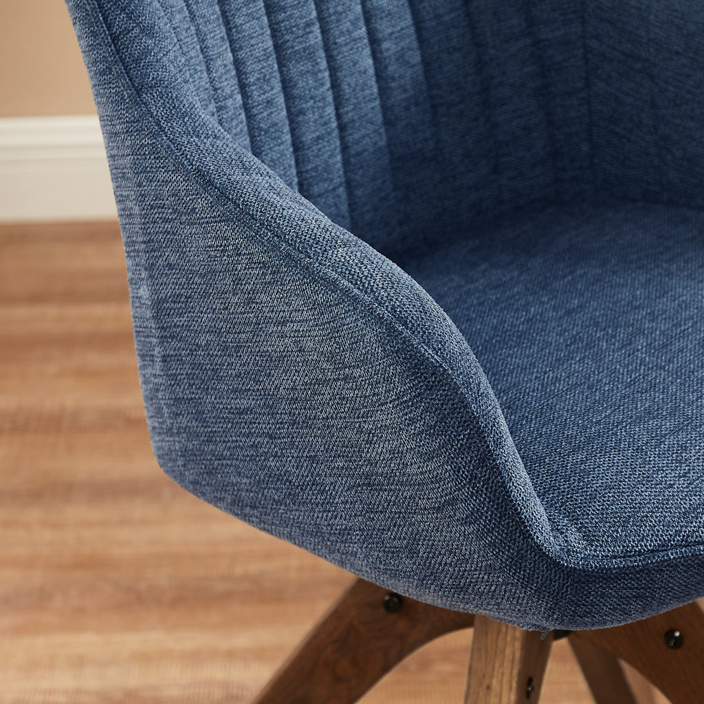 Art Leon Moderner Drehsessel fürs Homeoffice mit Holzbeinen