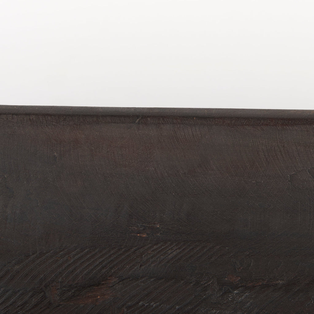 Athena Extra Large Längliche Schale aus recyceltem Holz in Schwarzbraun – 26,0 cm L x 10,0 cm B x 7,0 cm H