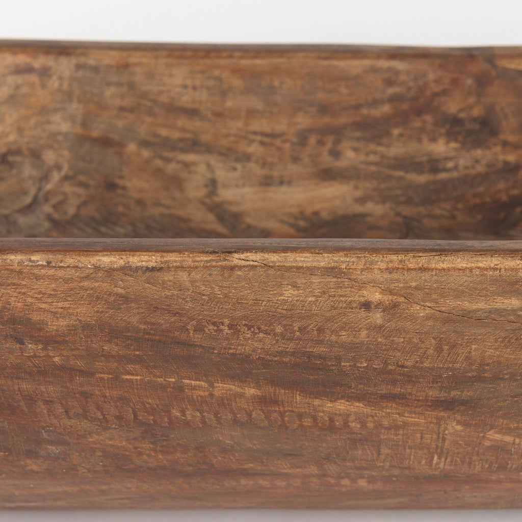 Athena Extra Large Längliche Schale aus recyceltem Holz in Schwarzbraun – 26,0 cm L x 10,0 cm B x 7,0 cm H