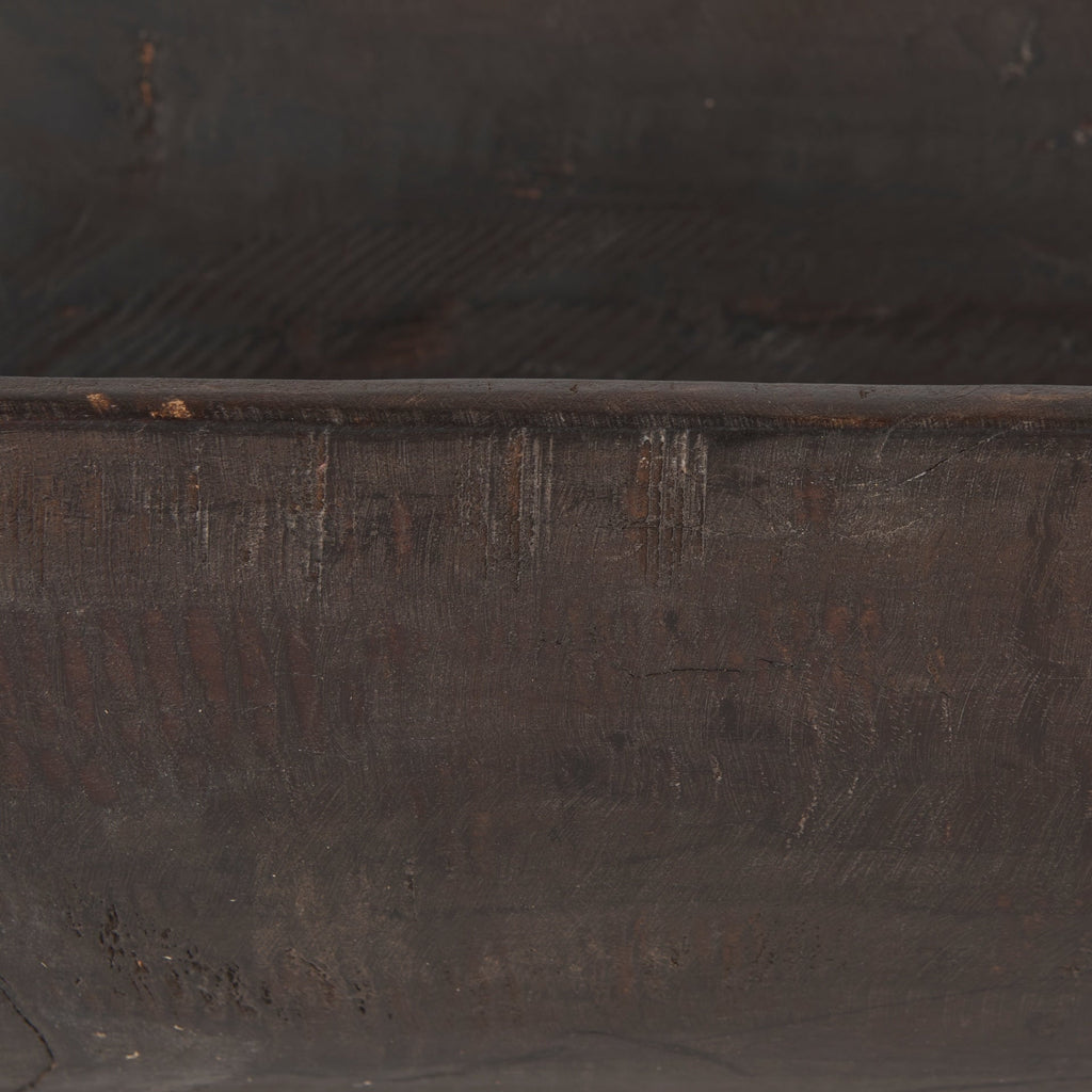 Athena Extra Large Längliche Schale aus recyceltem Holz in Schwarzbraun – 26,0 cm L x 10,0 cm B x 7,0 cm H