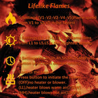 BOSSIN 43 Elektrokamin mit Kaminsims, 23-Zoll-Elektrokamineinsatz, freistehender TV-Ständer mit Kamin und hölzerner Feuerbox