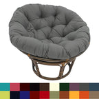 Bali Papasan-Sessel aus Rattan (107 cm) mit Twill-Kissen