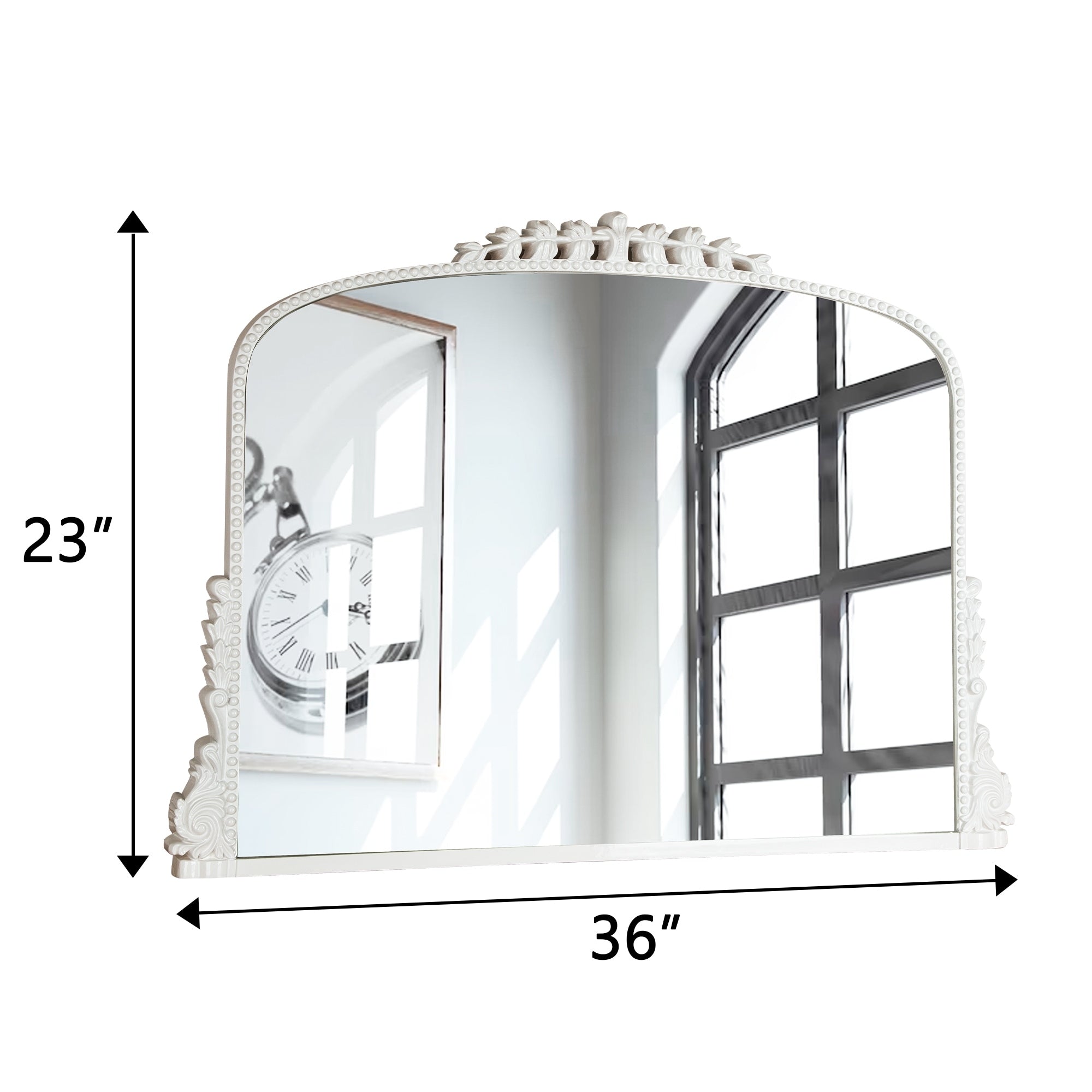 Bogenförmiger Wandspiegel, barocke Akzent-Spiegel - 36×23