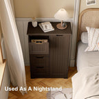 Badezimmer-Bodenschrank, freistehender Bodenschrank mit 4 Schubladen und verstellbarem Einlegeboden