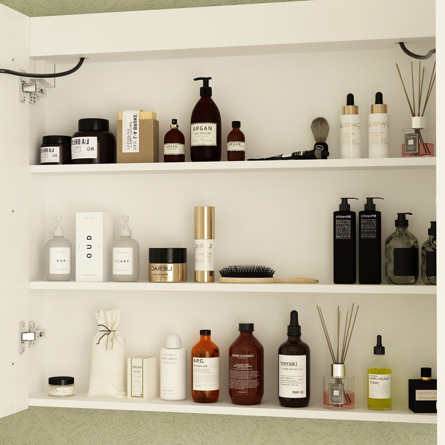 Badezimmer-Spiegelschrank mit LED-Beleuchtung, beschlagfrei, 6000 K, Wandschrank, Weiß