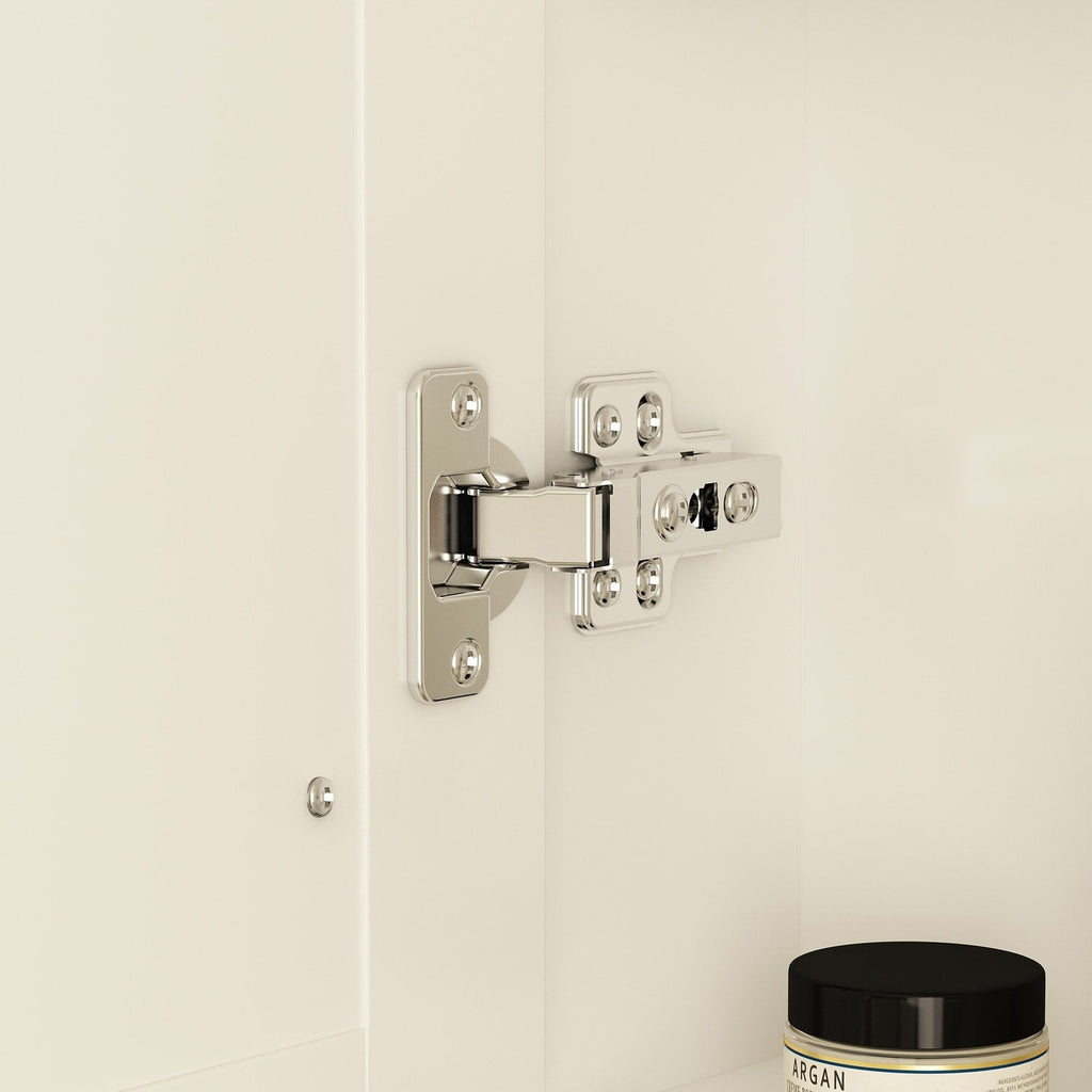 Badezimmer-Spiegelschrank mit LED-Beleuchtung, beschlagfrei, 6000 K, Wandschrank, Weiß