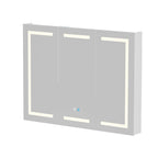 Badezimmer-Spiegelschrank mit LED-Beleuchtung, beschlagfrei, 6000 K, Wandschrank, Weiß