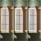 Badezimmer-Spiegelschrank mit LED-Beleuchtung, beschlagfrei, 6000 K, Wandschrank, Weiß