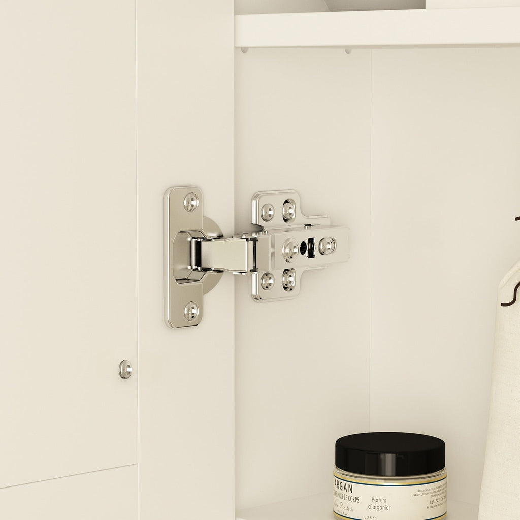 Badezimmer-Spiegelschrank mit LED-Beleuchtung, beschlagfrei, 6000 K, Wandschrank, Weiß