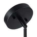 Bayou 5-flammiger schwarzer Küsten-Trommel-Kronleuchter mit doppeltem Rattanschirm – 61 cm breit