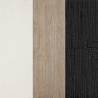 Beacon Bohemian Bouclé Barhocker, gepolsterter Tresenstuhl mit Massivholzgestell und Rückenlehne aus gewebtem Seegras.