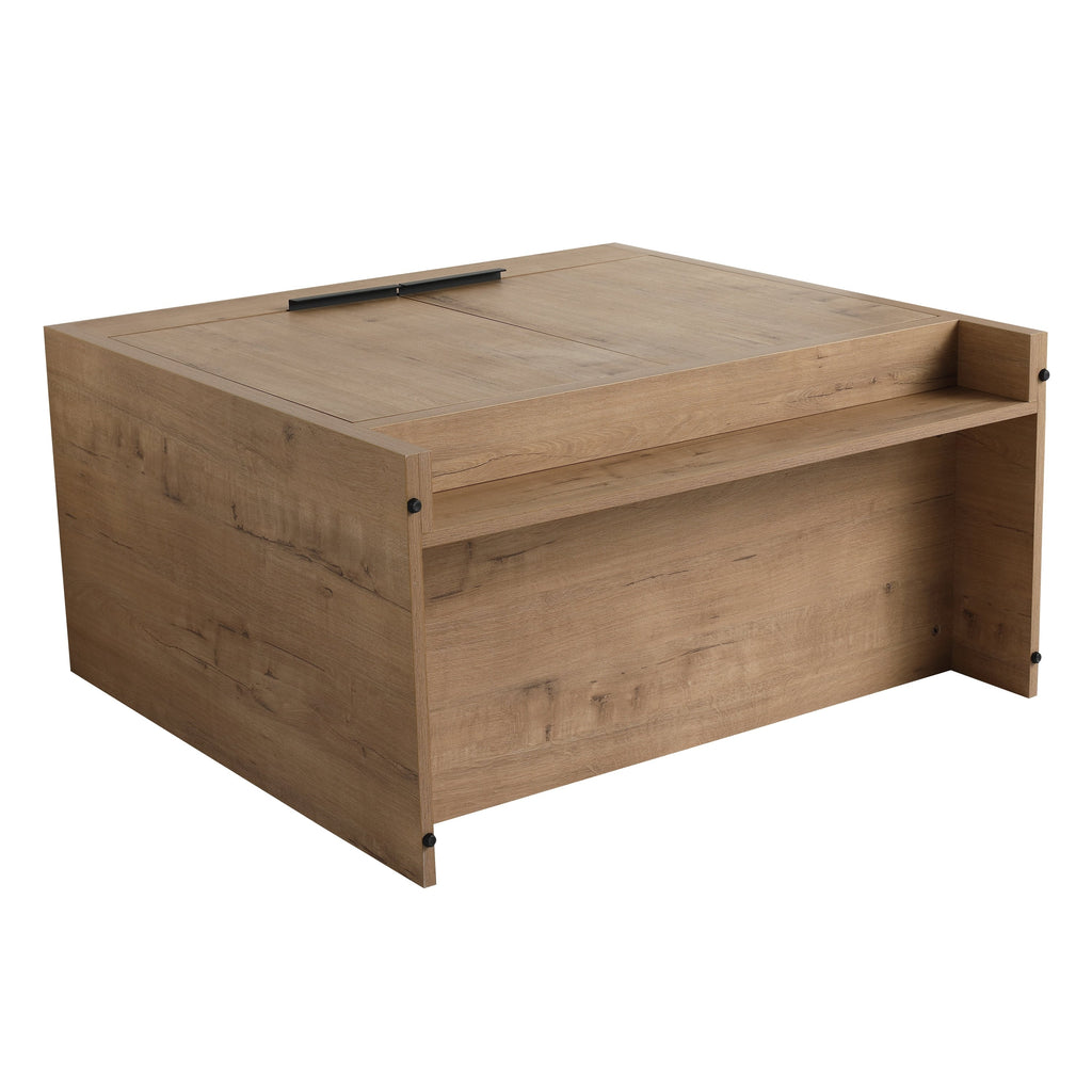 Beingnext 24/30/36 Waschtisch mit Waschbecken, freistehender Waschtisch mit Soft-Close-Tür und verstellbarem Regal