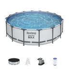 Bestway Steel Pro MAX Runder Aufstellpool mit Pumpe und Abdeckung