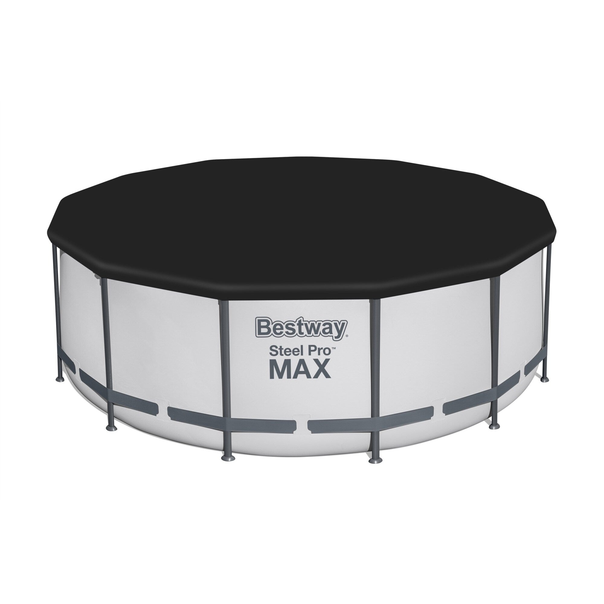 Bestway Steel Pro MAX Runder Aufstellpool mit Pumpe und Abdeckung