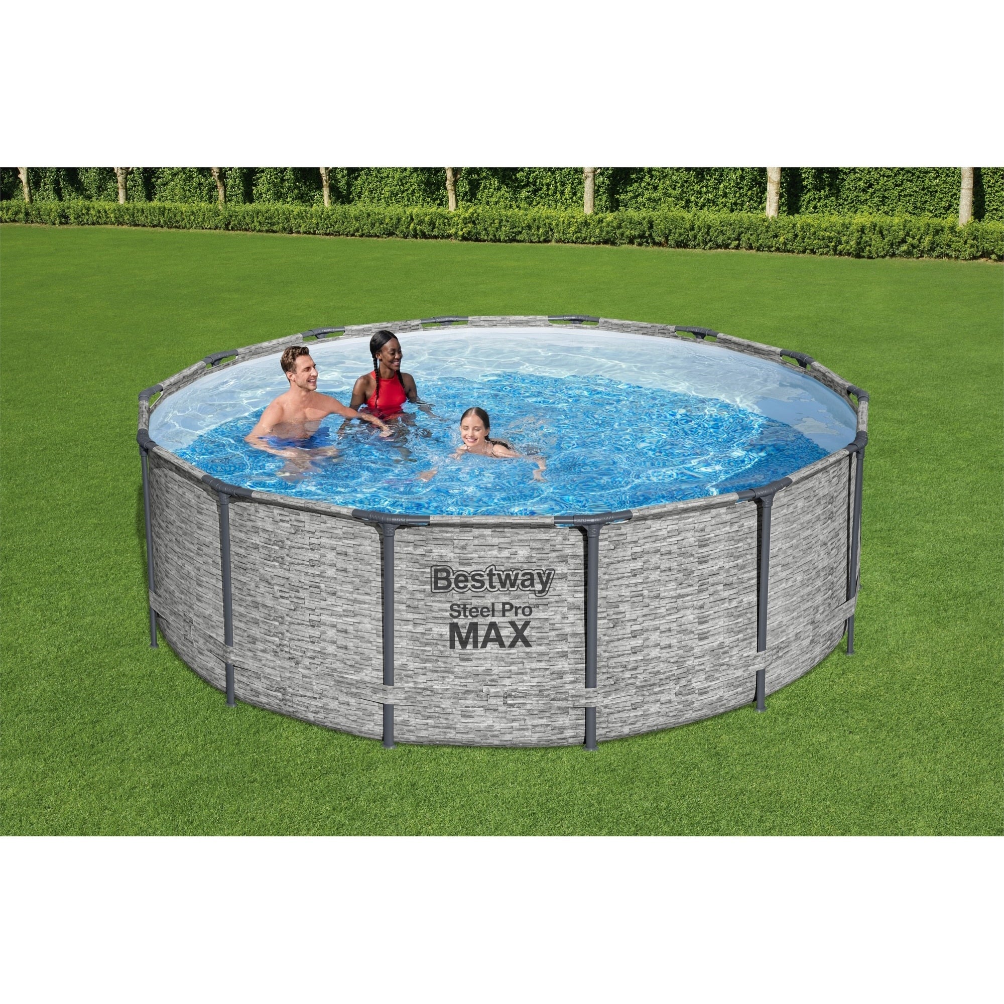 Bestway Steel Pro MAX Runder Aufstellpool mit Pumpe und Abdeckung