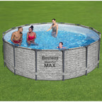 Bestway Steel Pro MAX Runder Aufstellpool mit Pumpe und Abdeckung