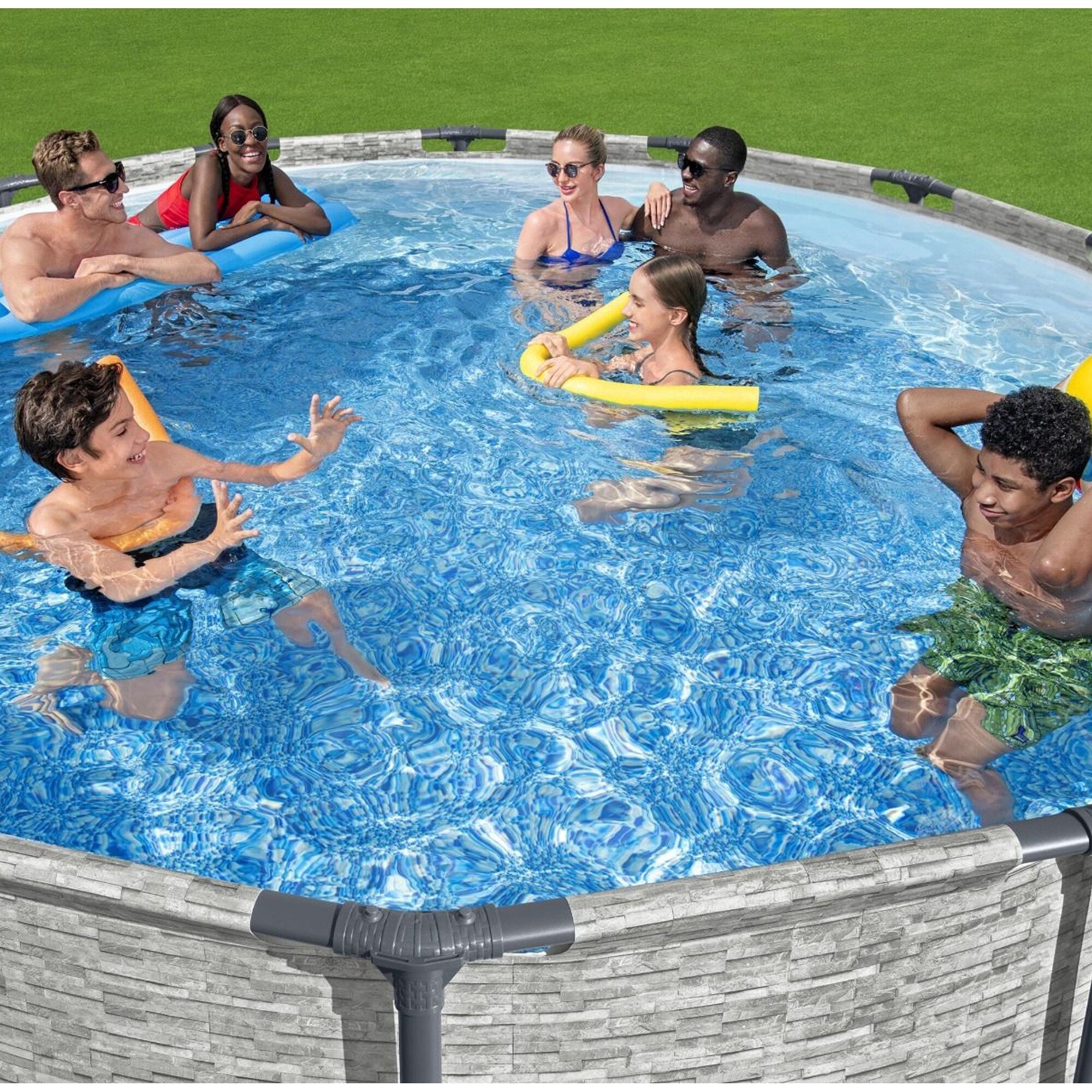 Bestway Steel Pro MAX Runder Aufstellpool mit Pumpe und Abdeckung