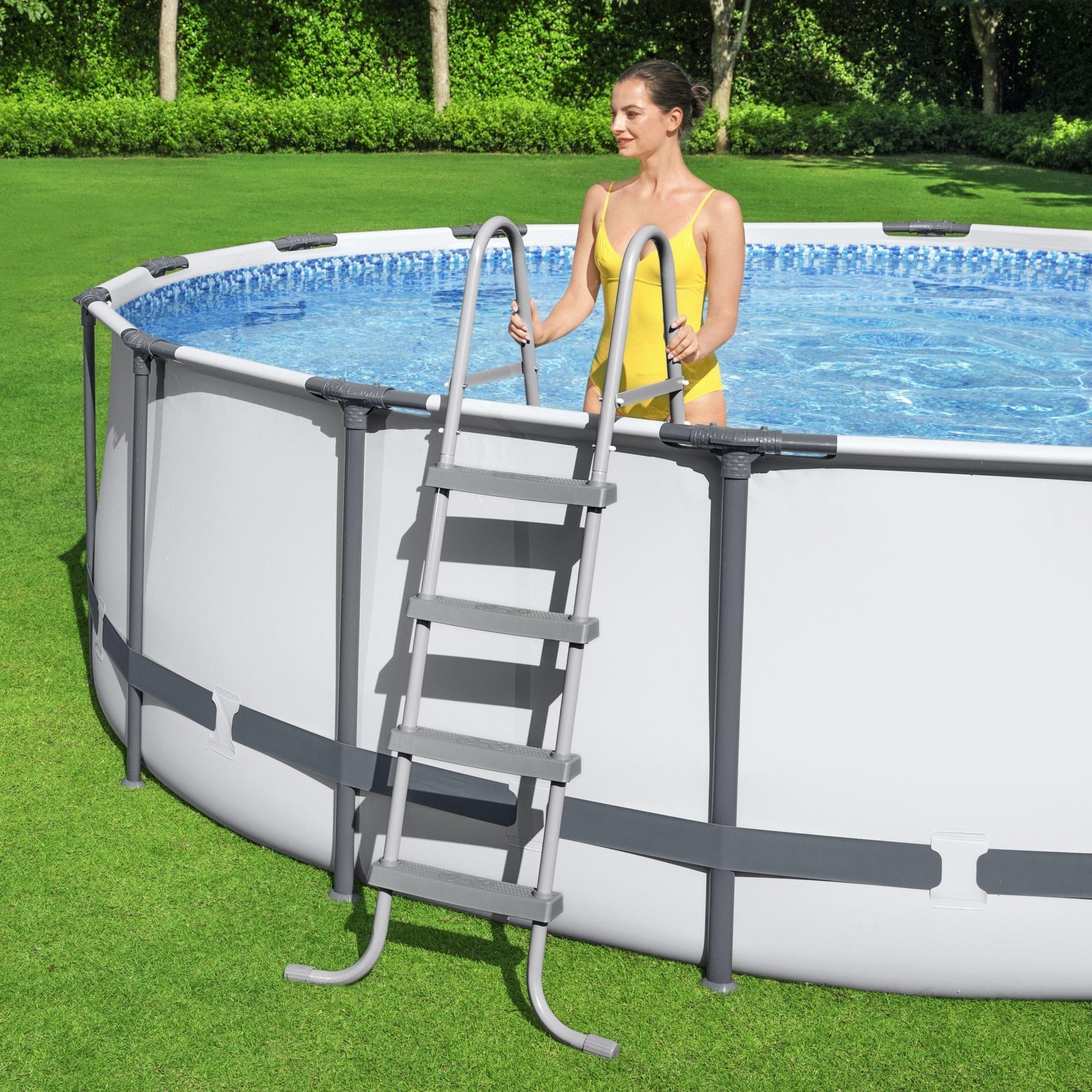 Bestway Steel Pro MAX Runder Aufstellpool mit Pumpe und Abdeckung